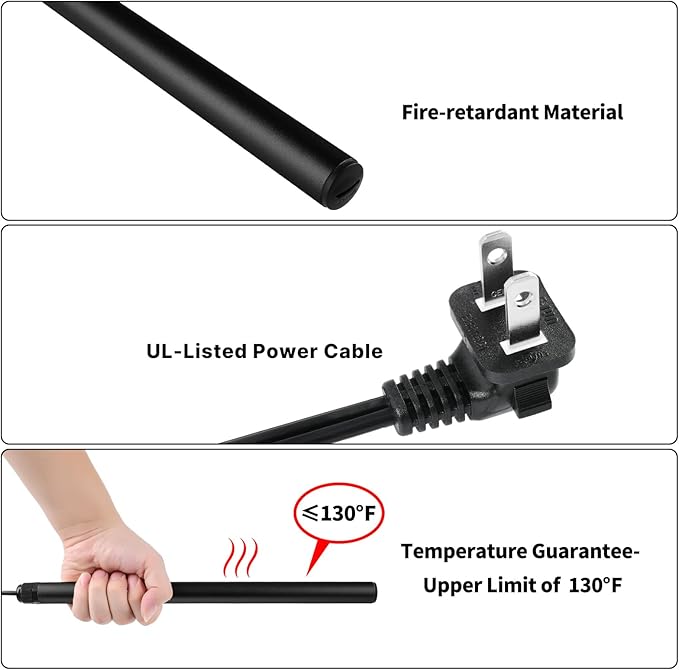 Briidea Safe Dehumidifier Rod, Rod Reducing Humidity with Easy Installation and Plug Cord Easily Threading Through Safe's Hole, 12/16/24 inches Effective Coverage up to 100/150/300 Ft³ - Image 3