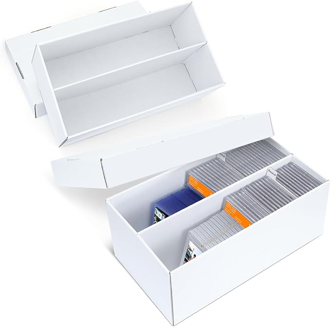 Pulchra 2 Pack Trading Graded Card Storage Box - 2 Rows Graded Card Case Holds 88 PSA Slab Cards, Graded Card, Cardboard Holder Organizer Boxes with Dividers for Sport Cards PSA/GMA/CSG/SGC/HGA/MTG - Image 8