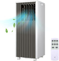 GarveeHome 8000 BTU 3-in-1 Portable Air Conditioner – Quiet Cooling, Fan & Dehumidifier, 24H Timer, Remote, Window Vent Kit, for Rooms up to 350 Sq.Ft – White Top Cover + Black Nameplate by GarveeHome