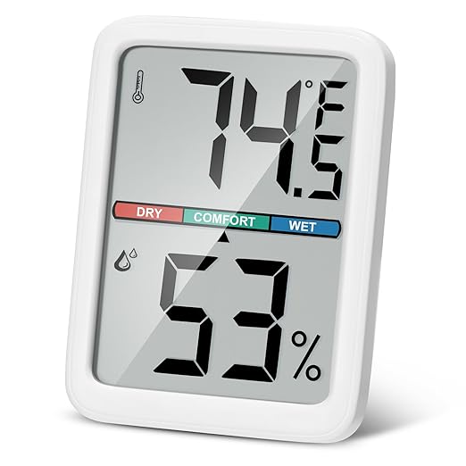 Digital Thermometer Hygrometer, Large LCD Screen Room Thermometer Temperature, Wall Thermometer Humidity Indoor with High Accuracy, Suitable for Greenhouse, Home and Office Measuring Devices by Thlevel