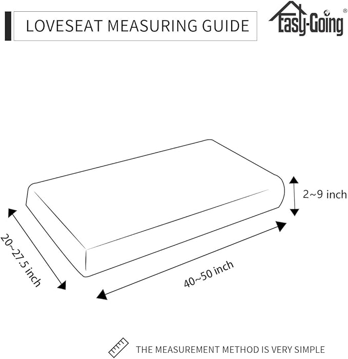 Easy-Going Stretch Loveseat Cushion Cover Sofa Cushion Furniture Protector Sofa Seat Sofa Slipcover Sofa Cover Soft Flexibility with Elastic Bottom(Loveseat Cushion, Beige) - Image 6