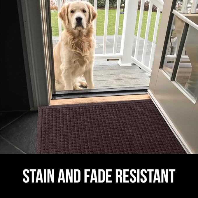 GORILLA GRIP Front Door Mat, 72x24, Indoor Outdoor Ultra Absorbent HydroAbsorb Doormat, Absorbs Up to 2.75 Cups of Water, Stain and Fade Resistant, Rubber Backing Doormats, Captures Dirt, Coffee - Image 9