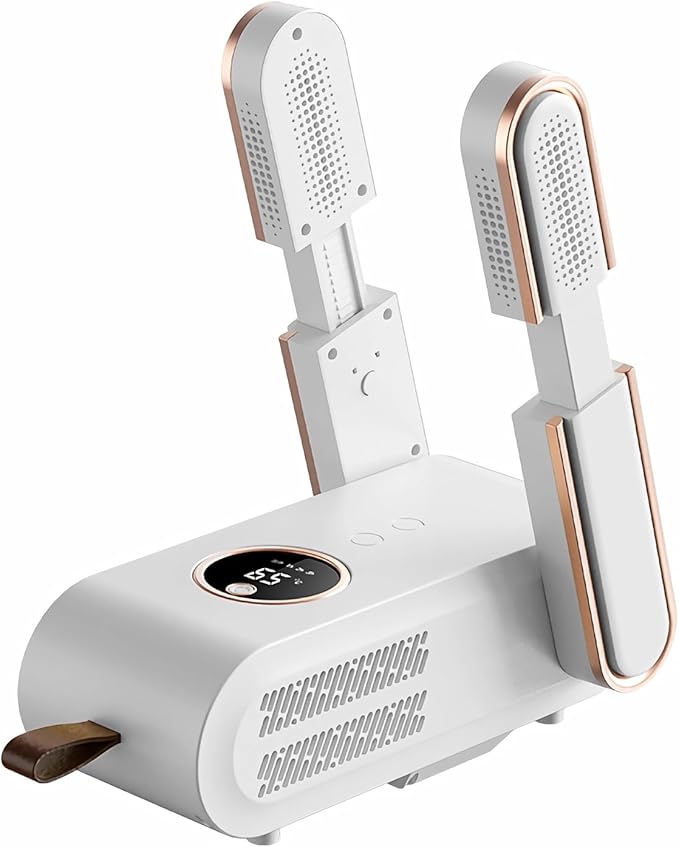 Shoe Dryer, Quick Drying Cleat Dryer with Smart Timer, Safe Shoe Deodorizer with Digital Display, Portable Foldable Boot Warmers for Home, Travel, Skiing and Holiday Gifts by Sibotion