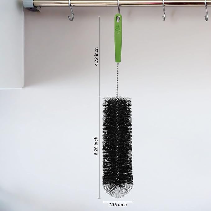 Long Bottle Brush, 12.98 in Bendable Cleaner Brushes for Cleaning Neck Beer Bottles, Wine, Baby Bottles, Water Bottles, Tumblers, Flask, Bird Feeder, Vase, Pipes and Brewing Supplies Black/1Pack - Image 6