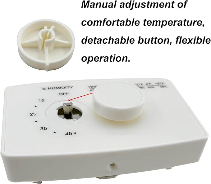 4655 Manual Digital Humidifier Replacement 24V AC Control Switch White for Whole House Humidifier and Wall Mounted or Pipe - Image 6