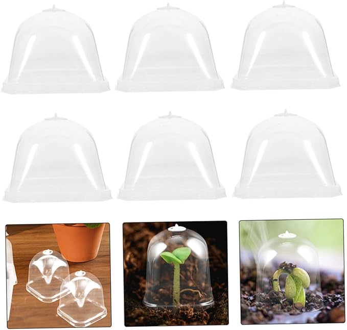 12pcs Reusable Garden Dome Covers Transparent Square Cloche for Succulents Efficient Humidity Preservation for Flower Pot Protection and Optimal Growing Environment - Image 9