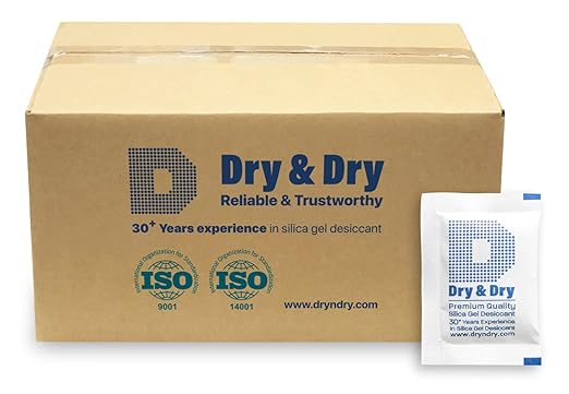 Dry & Dry 5 Gram [3000 Packets] Silica Gel Packets Silica Gel Desiccants, Silica Gel Packs - Rechargeable (Food Safe) Silica Gel Packets, Silica Packets by DryDry