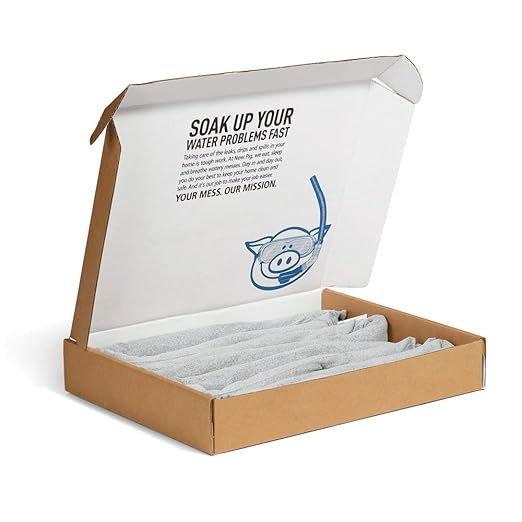 PIG Dryer-Safe Reusable Water Absorbent Sock | 4 Pack | 3" W x 38" L | Absorbs Up to 34 oz per Sock | Gray | PM50673 - Image 2