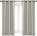 NICETOWN Natural Room Darkening Blind Shade for Kids Bedroom Triple Weave Home Decoration Light Blocking Solid Ring Top Curtain/Drape for Small Window (Single Panel, 42 x 63 inch) by NICETOWN