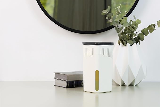 WENKO Portable Dehumidifier Drop Design, Compact and Rechargeable Dehumidifier for Bathroom, Closet, Bedroom, Garage, Covers up to 2800 Cubic Feet, 2.2 lbs, White, 5.9 x 9.1 x 5.9 in - Image 7