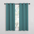 NICETOWN Window Curtain Panels, Thermal Insulated Solid Grommet Blackout Draperies/Drapes (Sea Teal, One Pair, 34 by 54-inch) by NICETOWN