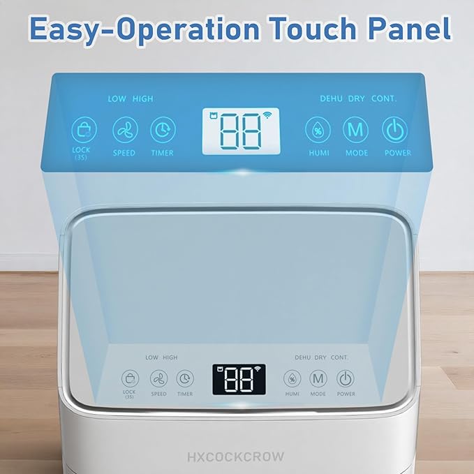 Dehumidifier for Basement Home 1200 Sq. ft, 17 Pints Dehumidifiers with Drain Hose for Bedroom Bathroom Large Room RV, 3 Working Modes, Intelligent Humidity Control, 24H Timer, Auto Defrost - Image 5