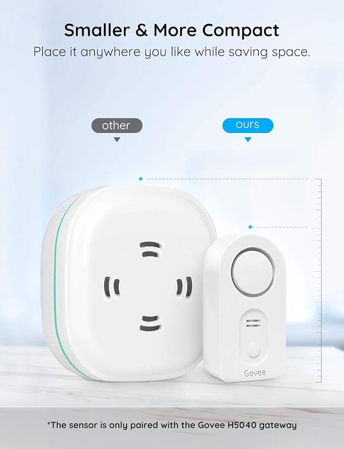 Govee Water Leak Detectors 2 Pack, 100dB Adjustable Audio Alarm Sensor, Sensitive Leak and Drip Alert, for Kitchen Bathroom Basement (Cannot Connect to Wi-Fi Directly) - Image 3