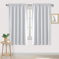 DWCN White Curtains for Living Room Thermal Insulated, Energy Saving & Noise Reducing Bedroom Curtains, White, W 70x L 72 Inch, Set of 2 Rod Pocket Curtain Panels by DWCN