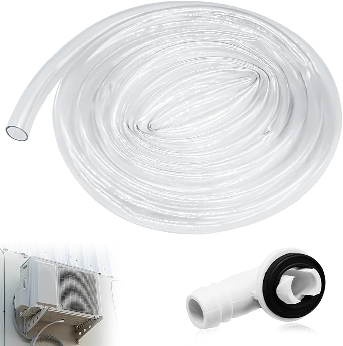 3Ft Portable Air Conditioner Drain Hose, 3/5 Inch Leakproof AC Drain Hose Kit, Universal AC Drain Hose Drain Pipe Replacement with Hose Connector and Clamp, Window Air Conditioner Unit Parts by Unknown
