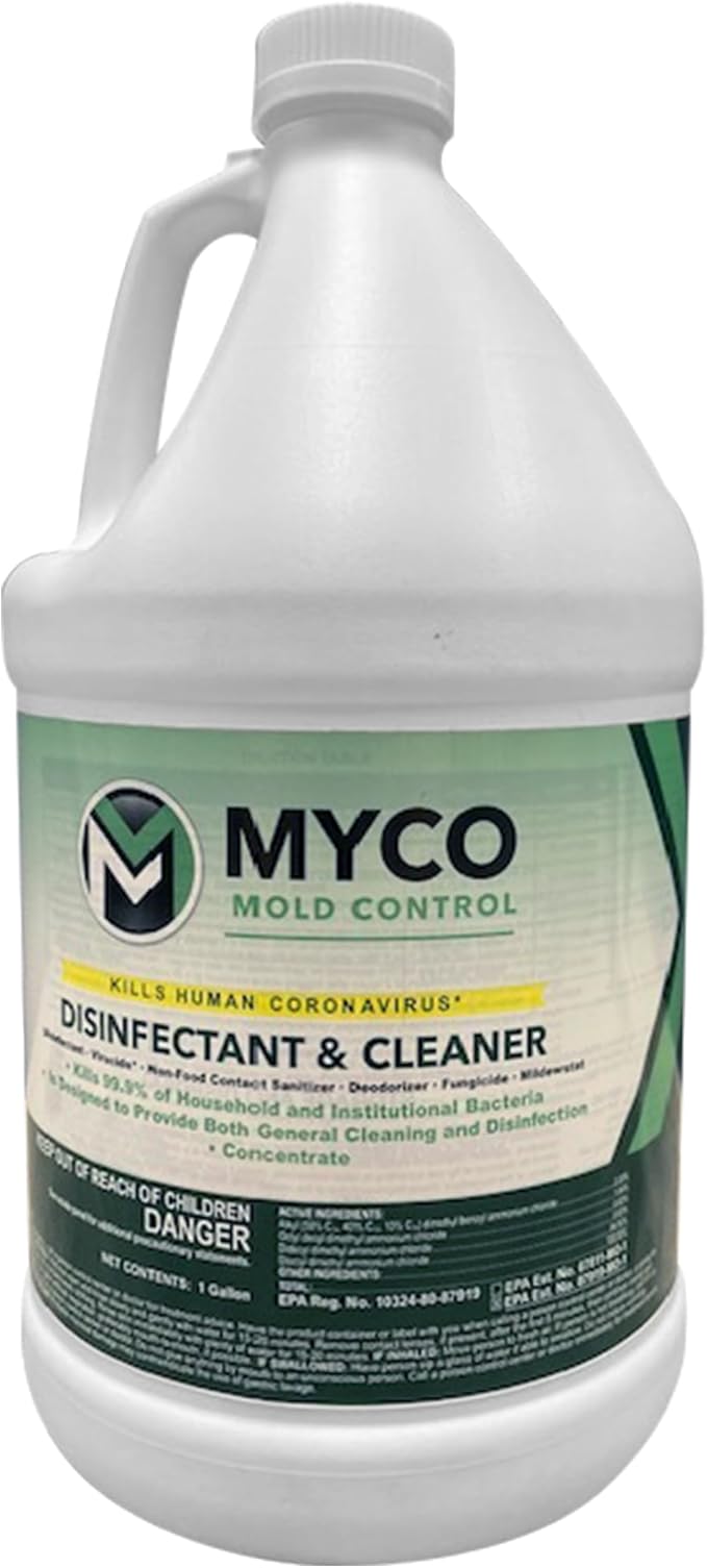 Myco Mold Control Concentrate – EPA-Registered Hospital Grade Disinfectant & Cleaner, Quat Formula for Mold Remediation & Bacteria Control, Commercial & Residential Use, 4 Gallon - Image 6