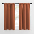NICETOWN Blackout Curtains and Drapes - Thermal Insulated Solid Rod Pocket Blackout Draperies/Panels (Burnt Orange, 1 Pair, 34 by 54 inches) by NICETOWN