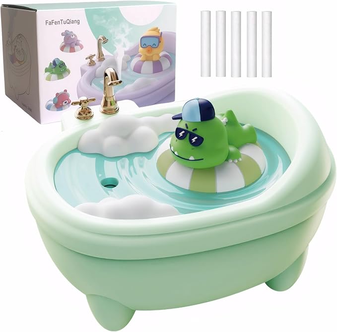 Cute Humidifier for Bedroom,Top Fill 0.34L Desk Mini Humidifier Aroma Diffuser,Cool Mist,20db Quiet,Easy Clean,Colorful Light, Auto Shut off,Small Humidifier for Baby Room,Plants,Home,Office (Green) by FaFenTuQiang