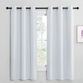 NICETOWN Room Darkening Draperies Curtains Panels, Window Treatment Thermal Insulated Grommet Room Darkening Curtains/Drapes for Bedroom (Greyish White, 2 Panels, 42 by 68) by NICETOWN