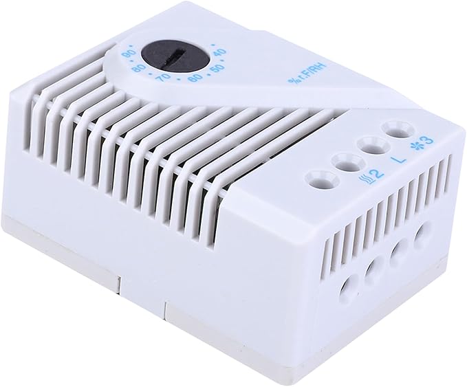 Mechanical Humidity Controller - Hygrostat for Effective Humidity Regulation in TV Cabinets - HighQuality PC Material Supports 12-250V Easy Installation on 35mm DIN (MFR012) - Image 8