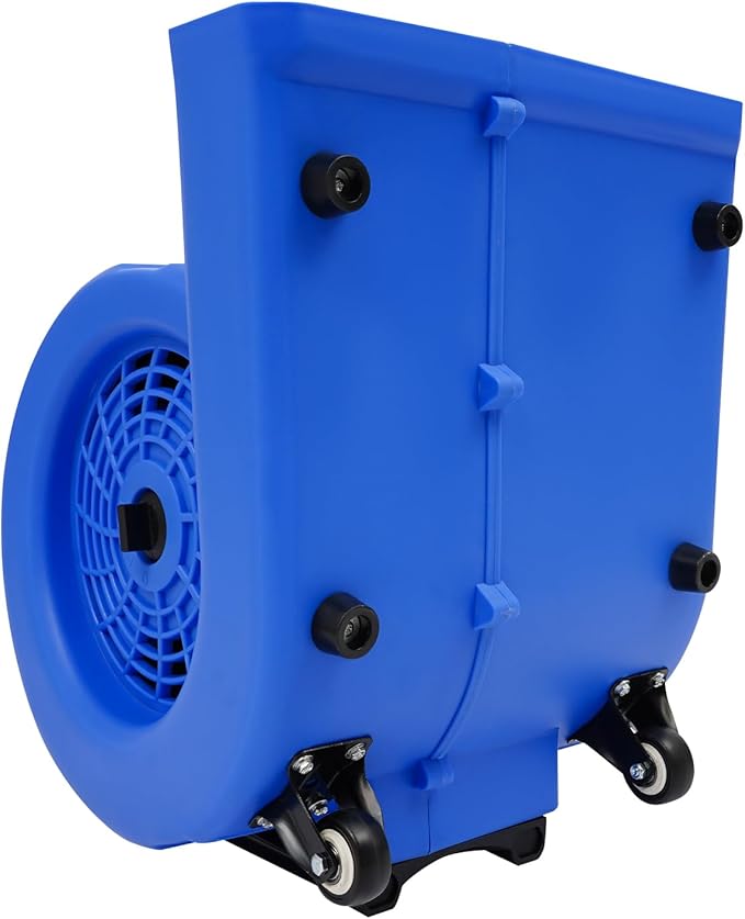 1HP Equivalent 750W Floor Blower Dryer, All-Copper Motor & 3 Adjustable Angles, 20-120 Min Timer, Air Mover Blower Fan with Telescopic Pull Rod & 16.4ft Cord for Commercial Carpet Drying - Image 8