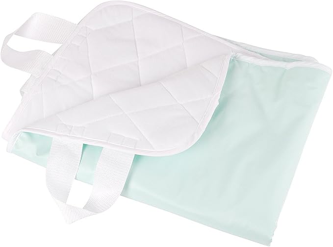 DMI Waterproof Sheet to be Used as a Bed Pad, Mattress Protector, FSA and HSA Eligible, Furniture Cover or Seat Protector with Quilted Slide Sheet and 4 Layers of Protection, With Straps, 28 x 36 by DMI