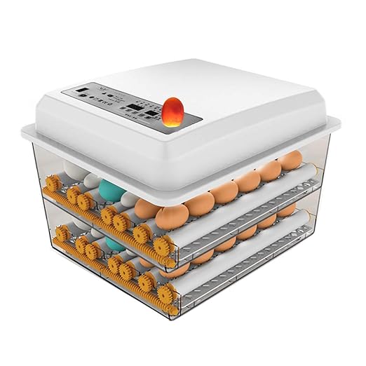 Egg Incubator,Egg Incubator with Automatic Egg Turning and Humidity Control,Poultry Hatcher for Chickens Ducks Birds (128 Eggs) by HKDQ