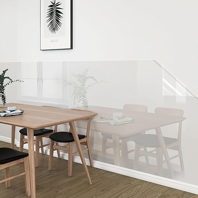 Wall Protector Clear Contact Paper Electrostatic Absorption Wall Protective Film Removable Transparent Plastic Static Cling Stickers for Kitchen and Office from Bin Chair Back Furniture Door Dog Cat - Image 5