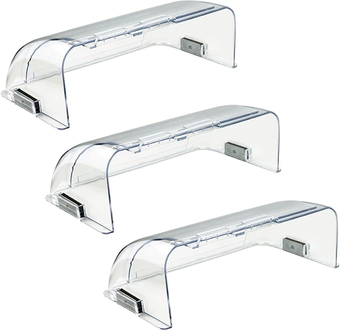 Heating & Air Vent Deflector for Vents, Sidewall, Ceiling, Floor Registers - Adjust Between 9"-14", Magnetic Vent Covers for Air Conditioning, Heat, AC, Floor, Under Furniture (3 Pack Clear) by Binazon