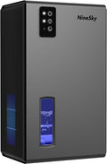 NineSky Dehumidifiers for Home, 95 OZ Water Tank, (1000 sq.ft) Dehumidifiers for Bathroom Bedroom Basement with Auto Shut Off,7 Colors LED Light (Gray) by NineSky