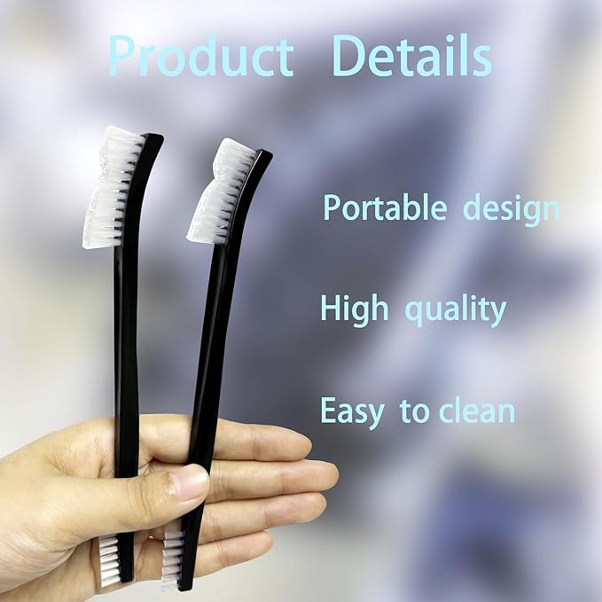 22Pcs Small Cleaning Brushes Set with Nylon Bristles – Mini Stiff Detailing & Crevice Brushes for Jewelry, Cars, Kitchen, and Tight Spaces - Image 3