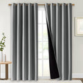 NICETOWN Full Shade Curtain Panels, Pair of Energy Smart & Noise Blocking Out Blackout Drapes for Dining Room Window, Thermal Insulated Guest Room Lined Window Dressing(Silver Grey, 70 x 84 inch) by NICETOWN