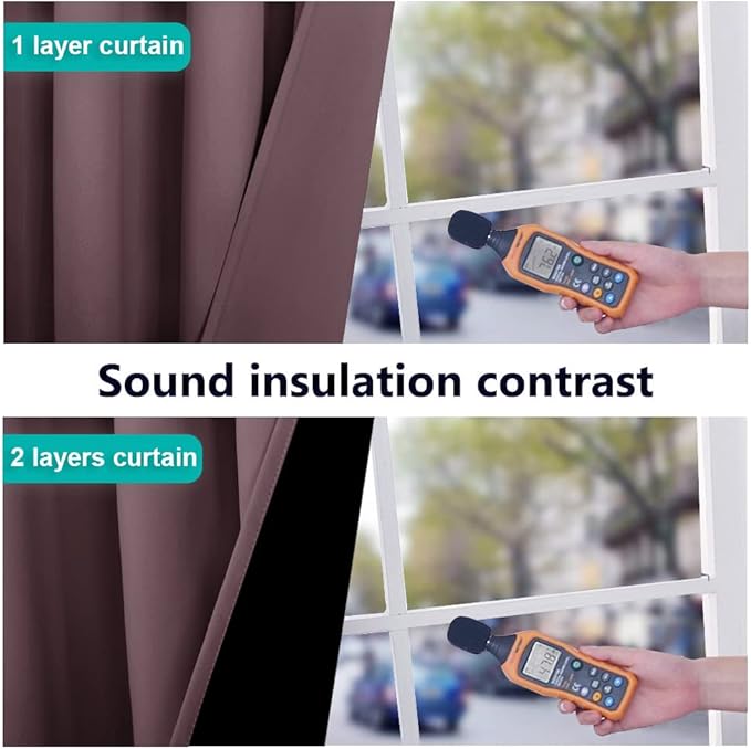 NICETOWN Total Shade Patio Door Curtain, Heavy-Duty Full Light Shading Sliding Door Drape Room Divider Curtain, Vertical Blind for Window（Dry Rose, 1 Panel, 100 inches Wide x 84 inches Long - Image 4
