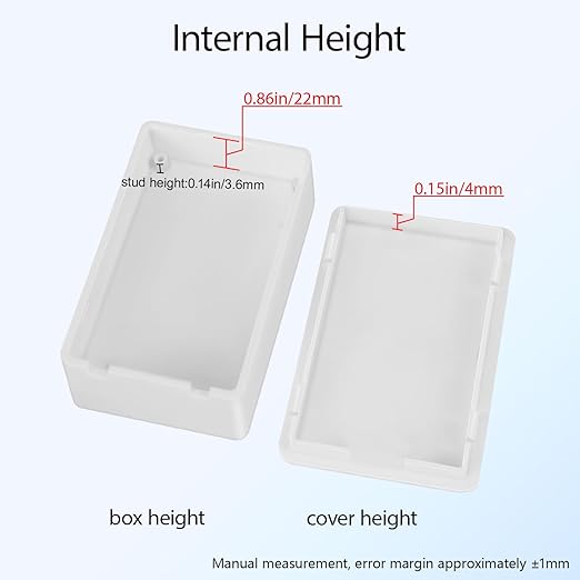 Project Box 8 Pieces Electrical Box Small Junction Box ABS Plastic Enclosure Power Electronic Case White 3.94" x 2.36" x 0.98"(100 x 60 x 25mm) - Image 5