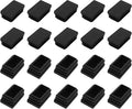 METALLIXITY Rectangle End Caps (50 x 30mm) 24Pcs, Plastic Rectangle Tube Inserts Threaded End Blanking Caps Protector - for Furniture Table Chair Legs, Black by METALLIXITY