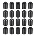 DMiotech 20 Pack 3/8" ID Black Screw Thread Protectors Rubber End Caps Bolt Covers for Screw Bolt Furniture Pipe by DMiotech