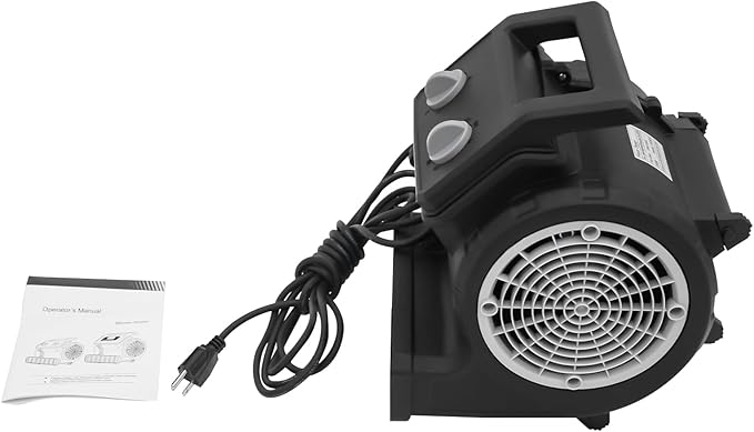 TFCFL Floor Drying Fan, Portable Floor Blower Fan with 3-Speeds & 3 Blowing Angles, For Janitorial, Plumbing, Home, Commercial, Industrial Use (Black) - Image 6