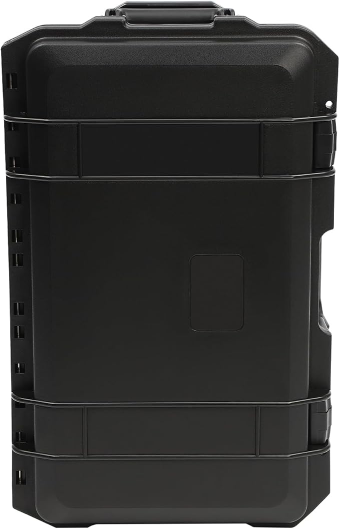 22" Weatherproof Hard Case Rolling Waterproof Case Dry Box with Foam Protective Cases Shockproof Hard Travel Cases For Cameras Lenses Electronic Equipment (Black) - Image 7
