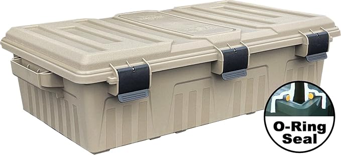 MTM ACDC50, Divided Ammo Crate Utility Box, Water Resistant, Ammo Storage Box, Lockable Storage Keeping Ammo Safe, Survival or Hunting gear, Made in USA, Dark Earth - Image 8