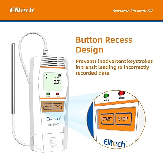 Tlog 100EC Environmental Logger/Temperature & Humidity Data Logger (Range: -85℃ to 150℃/ -121℉ to 302℉)/ Temperature Recorder – Multi‑Channel Temp & Humidity Recorder, Alarm Function - Image 2
