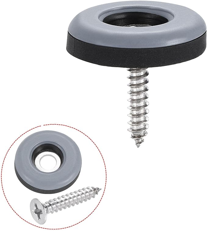 uxcell 22mm Furniture Feet Slider Glides Screw-in Chair Leg Protector Pads PTFE 12pcs - Image 5