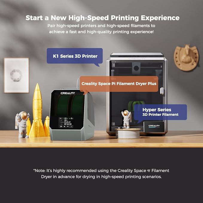 Official Creality Space Pi Filament Dryer Plus, Compatible with 1.75mm/2.85mm PLA PETG ABS Material, Filament Dehydrator, Spool Holder - Image 7