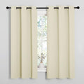 NICETOWN Kitchen Curtains for Decoration, Thermal Insulated Grommet Room Darkening Draperies/Panels for Laundry (Beige, 2 Panels, W42 x L63 inches) by NICETOWN