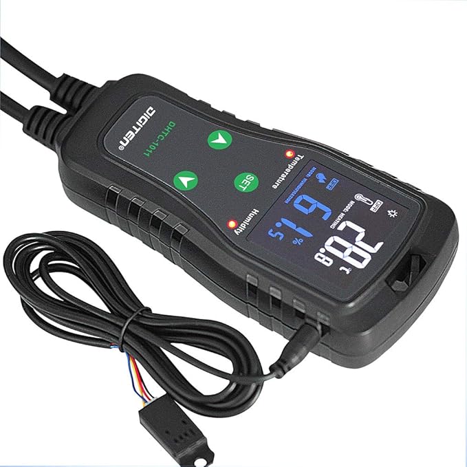 Temperature & Humidity Controller - Outlet Plug-in Thermostat & Humidistat for Reptiles & Greenhouses - Dual Stage Pre-Wired Electronic Controller - Image 3