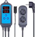 IHC-200 Pre-Wired Digital Dural Stage Humidity Controller, Dehumidification Humidifaction Control for Humidifier and Fan(EU Socket) by Unknown