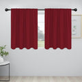 Easy-Going Rod Pocket Blackout Curtains for Bedroom, Room Darkening Window Curtains for Living Room, Thermal Insulated Noise Reduction Solid Window Drapes, 2 Panels(42x36 in, Christmas Red) by Easy-Going