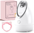 Kingsmile Facial Steamer for Face, 3 in 1 Face Steamer for Facial Deep Cleaning, Compact Nano Steamer - Aromatherapy, Adjustable Nozzle Warm Steam for Home SPA, Face Steamer for Sinuses with Hairband by Kingsmile