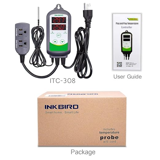 Inkbird ITC-308 Digital Temperature Controller Outlet Thermostat 2-Stage 1100W with Sensor Reptile Beer Brewing Kegs Fridge Cured Meat Breeding Growing - Image 8