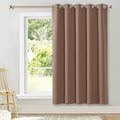 NICETOWN Vertical Blinds for Sling Door, Grommet Top Blackout Window Curtains, Privacy Blinds for Patio, Wide Curtains(1 Piece, Cappuccino, 70" W x 72" L) by NICETOWN
