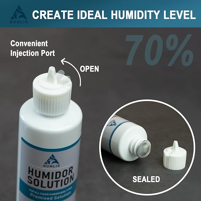 Cigar Humidifier & Humidor Solution Set, Safe Humidity Control Packs, Keep 70% RH for Cigar Humidor, Cigar Box, Aging Cigars (1-100 Cigars), DIY Upgrade Humidification System - Image 8